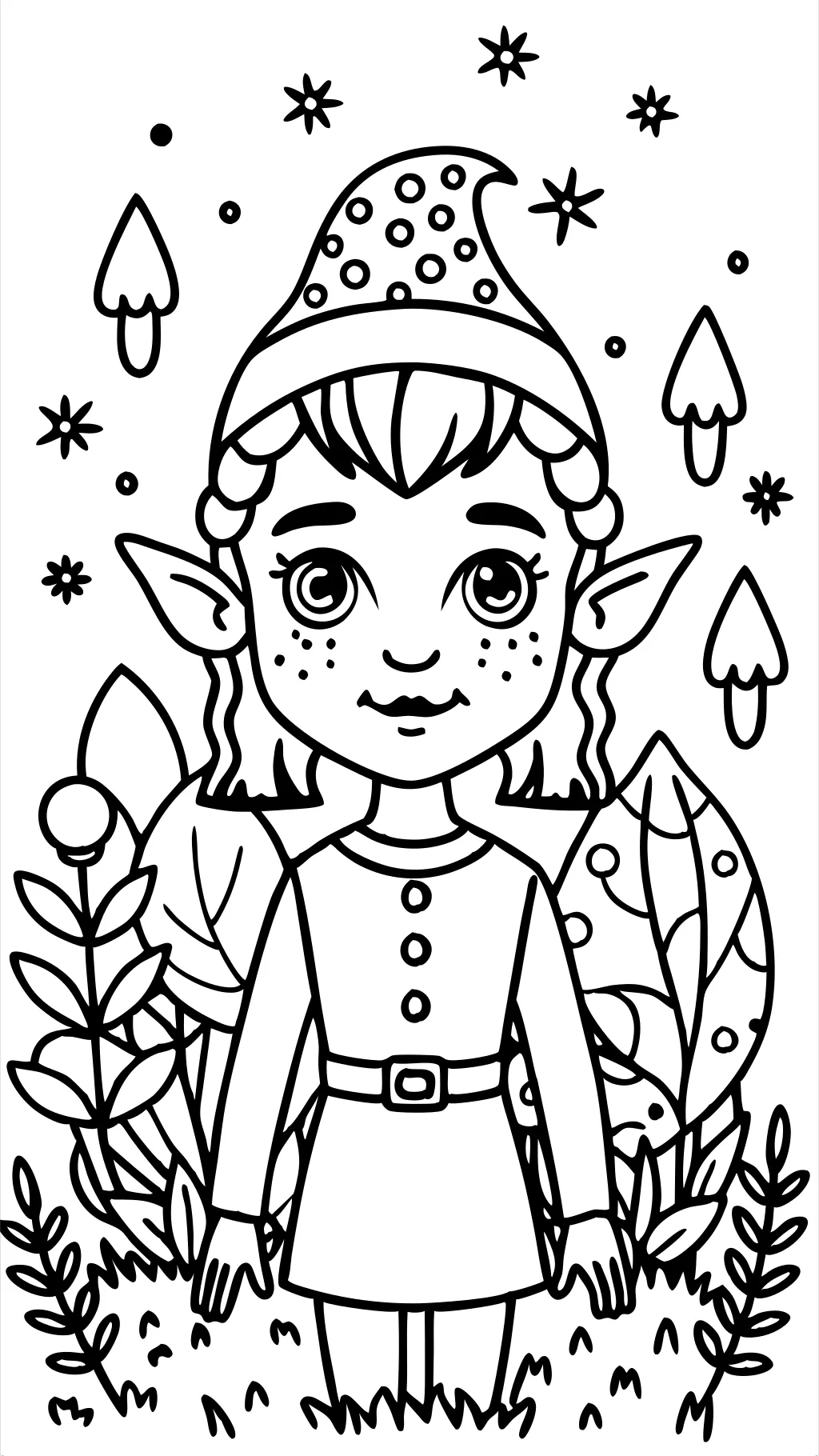 coloriage gratuit elfe